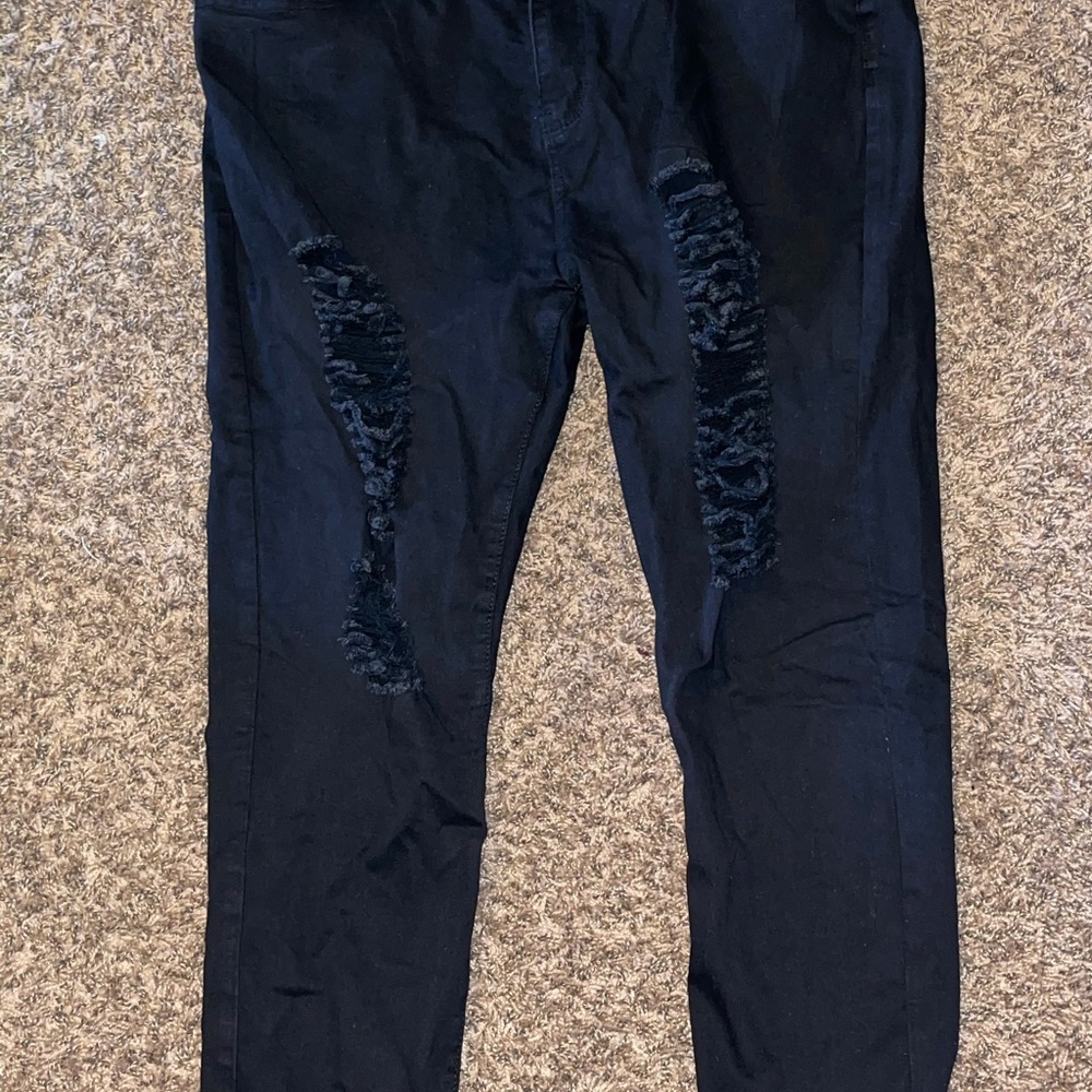 Black Ripped Denim - Picture 2 of 9